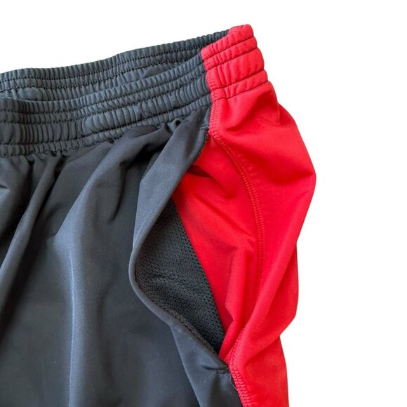 Under Armour Swim Trunks Shorts Mens XL Hybrid Stretch Black Red - Picture 5 of 8